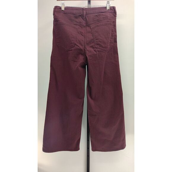 Quince Bella Stretch Wide Leg Jeans Wine Tasting Pants 30 burgundy - Picture 3 of 5